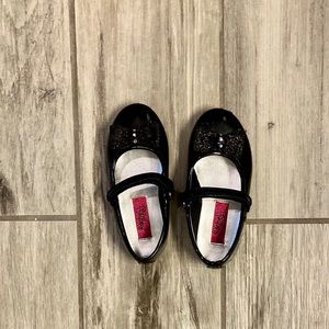 Shiny black dress shoes